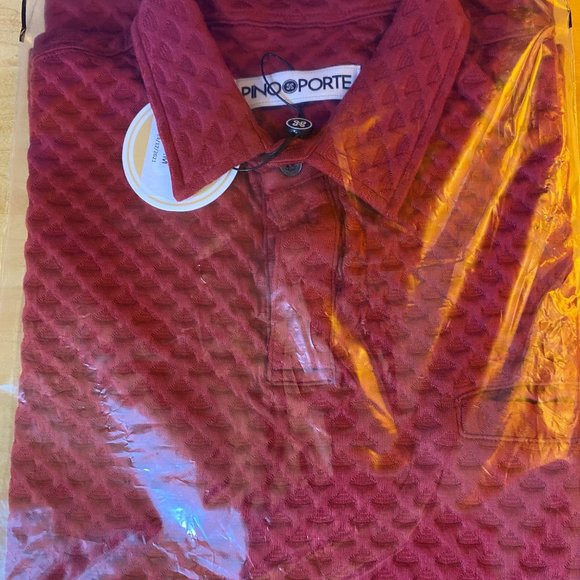 LEONARDO Short Sleeve Waffle Polo - Picture 4 of 4